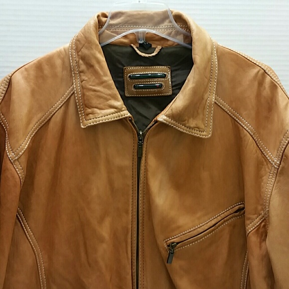 robert comstock vertical leather jacket